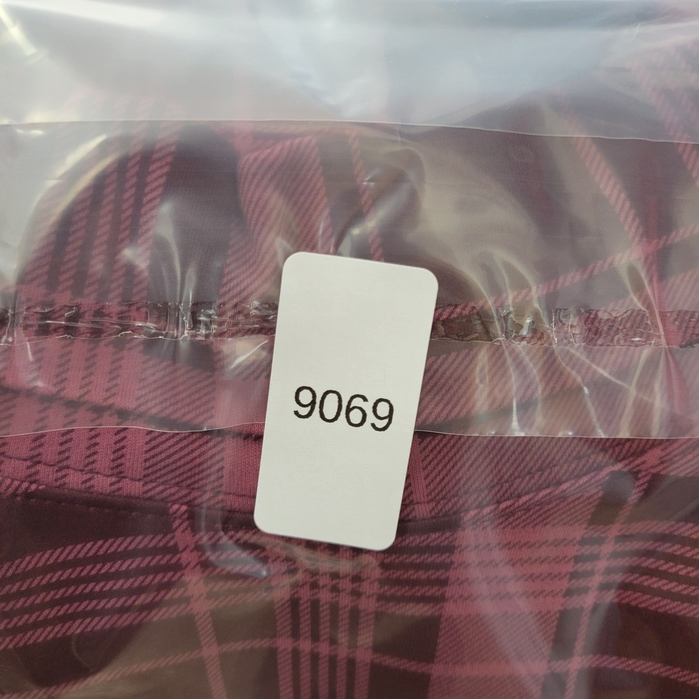 LL Bean Womens Interlock‎ Turtleneck Womens Small Top Plum Pink Plaid 523747 - Picture 12 of 12